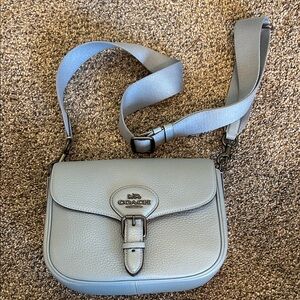 Coach crossbody blue- hardly used. In great condition!